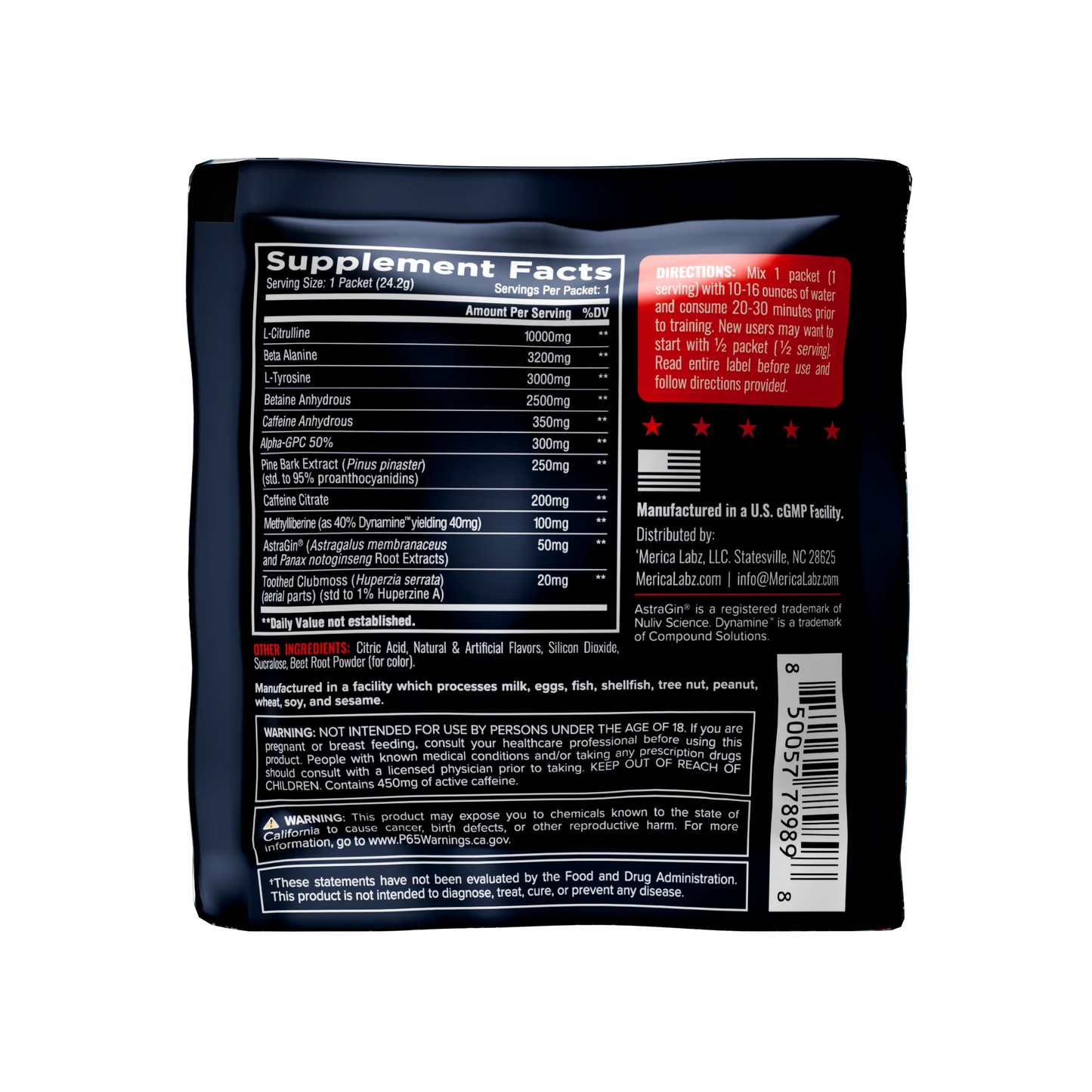 Merica Labz F-TYRANNY Pre Workout (Strawberry Lemonade) Sampler Pack