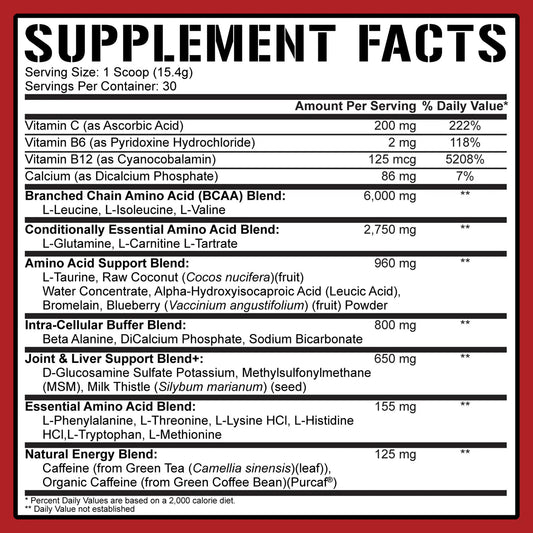 5% All Day You May Caffeinated BCAA - Mann Nutrition