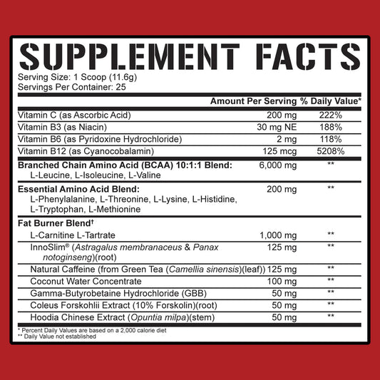 5% All Day You Shred Fat Burning BCAA - Mann Nutrition