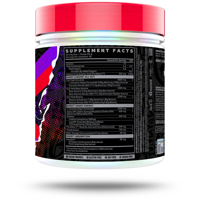 GHOST Legend All Out V2 Pre-Workout | 20 Servings