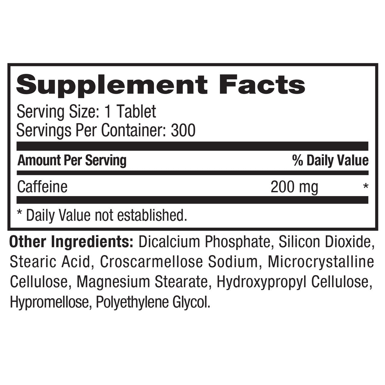 Prolab Nutrition Caffeine Energy Support, Zero Calories, Reduced Fatigue, Extra Strength Energy 200mg