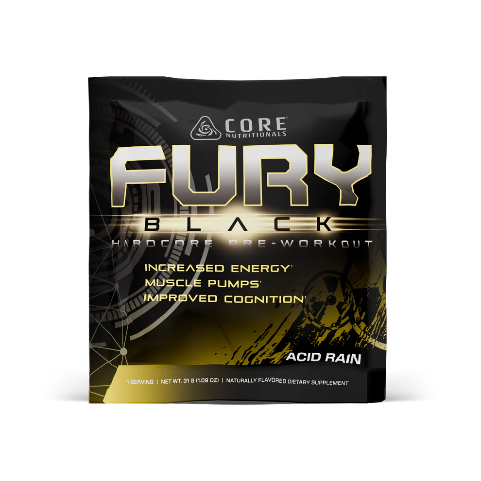 Core Nutritionals Fury Black Pre workout Sample (Acid Rain)