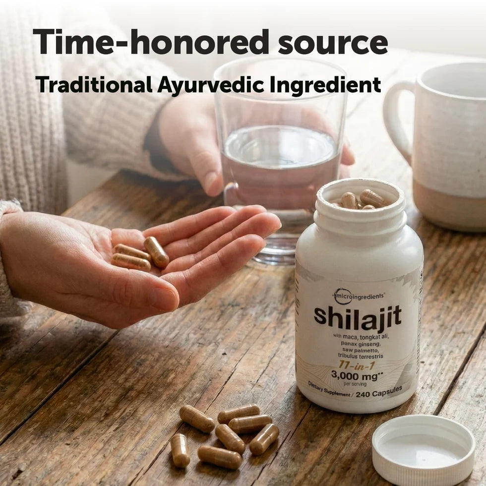 Micro Ingredients Shilajit 11-in-1 3000mg – Botanical Complex | 240 Capsules