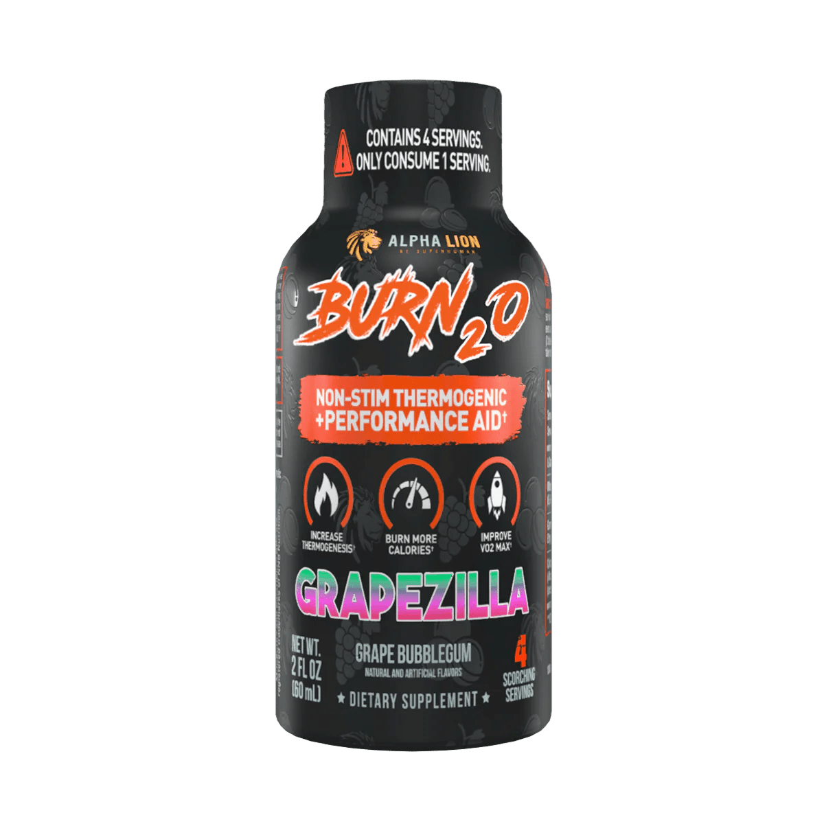 Alpha Lion BURN2O – Stimulant-Free Liquid Thermogenic & Performance Support, 31 Servings - Mann Nutrition