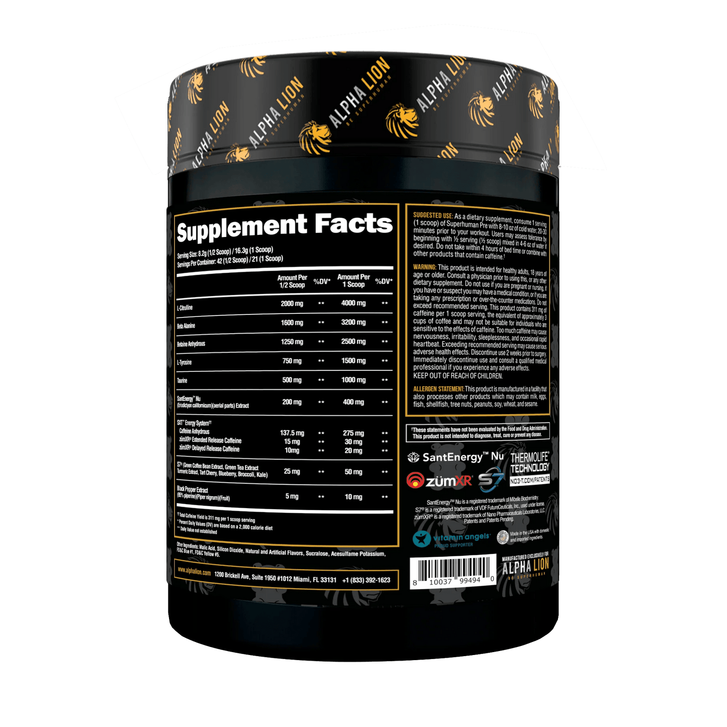 Alpha Lion Super Human Pre - Mann Nutrition