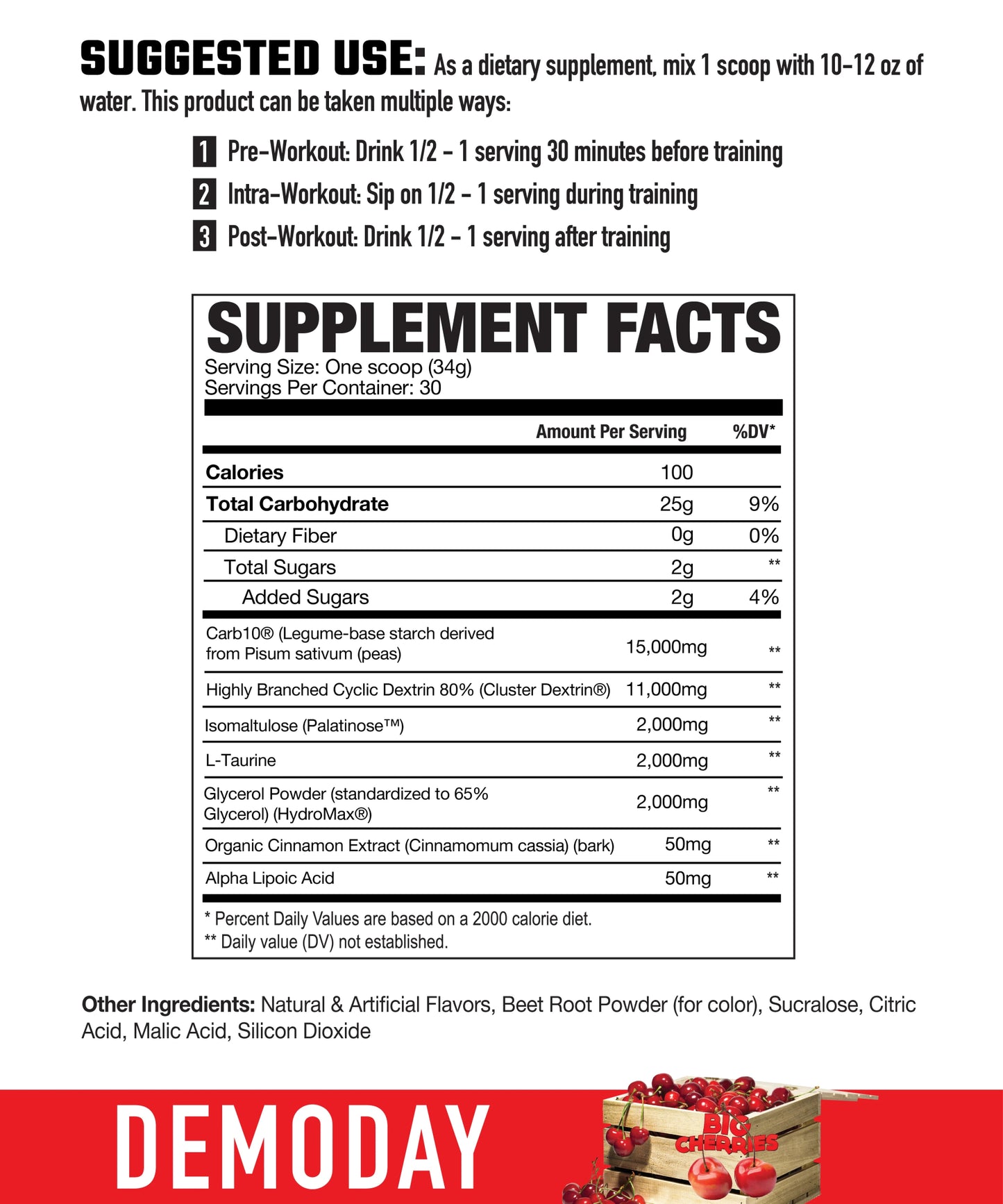 Axe & Sledge DemoDay Carbohydrate Powder - Mann Nutrition