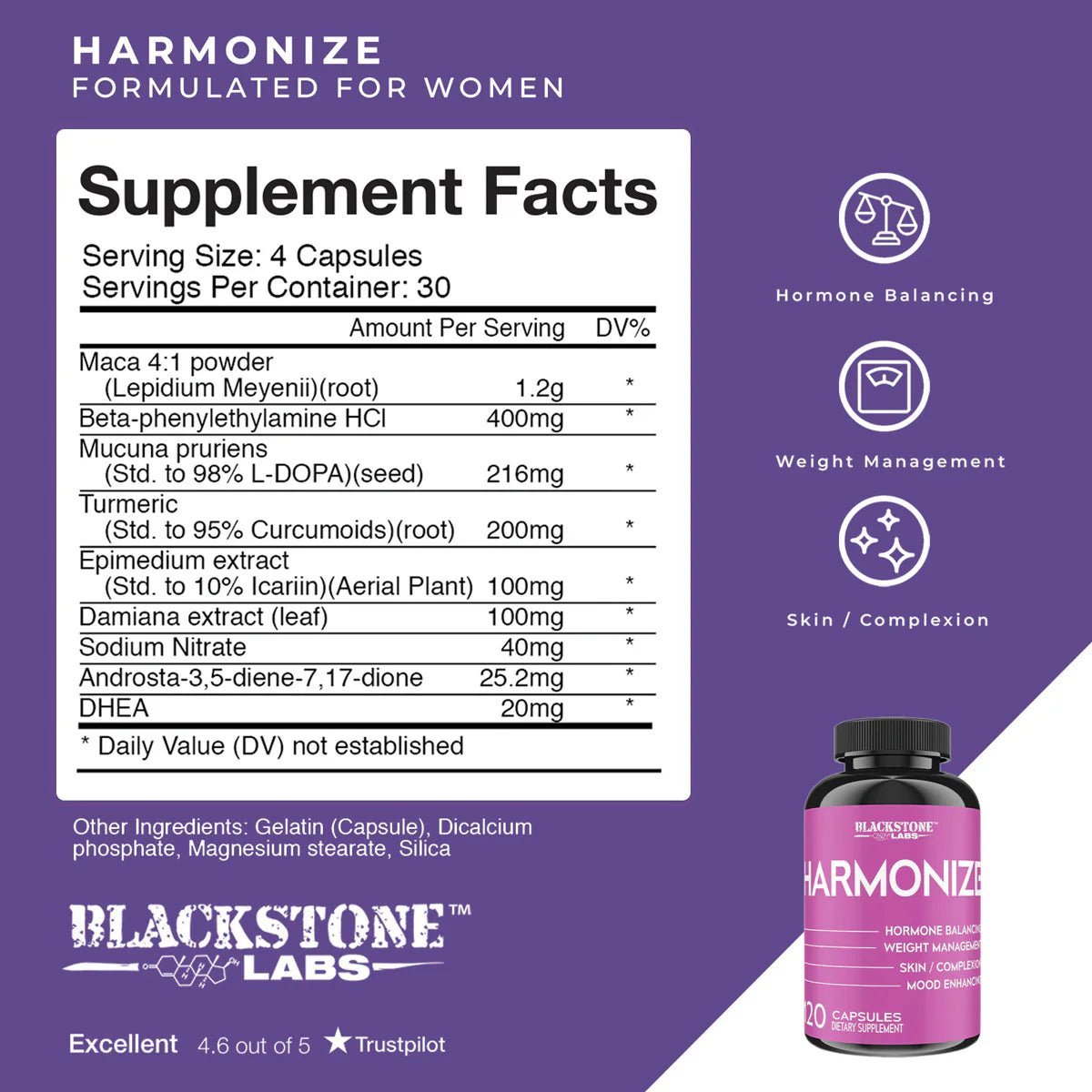 Blackstone Labs Harmonize 120Caps - Mann Nutrition