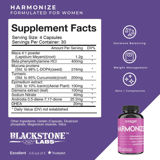 Blackstone Labs Harmonize 120Caps - Mann Nutrition