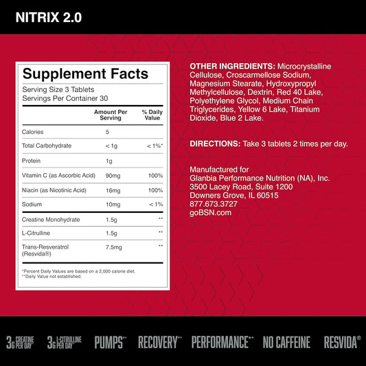 BSN Nitrix 2.0 - Mann Nutrition