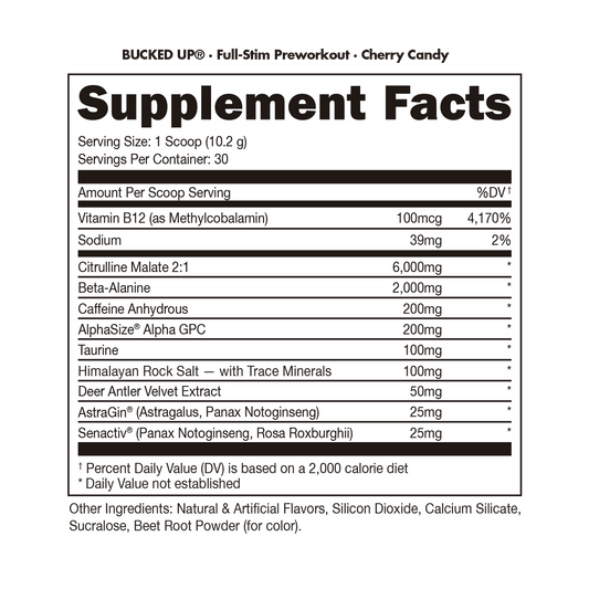 Bucked Up Pre Workout - Mann Nutrition