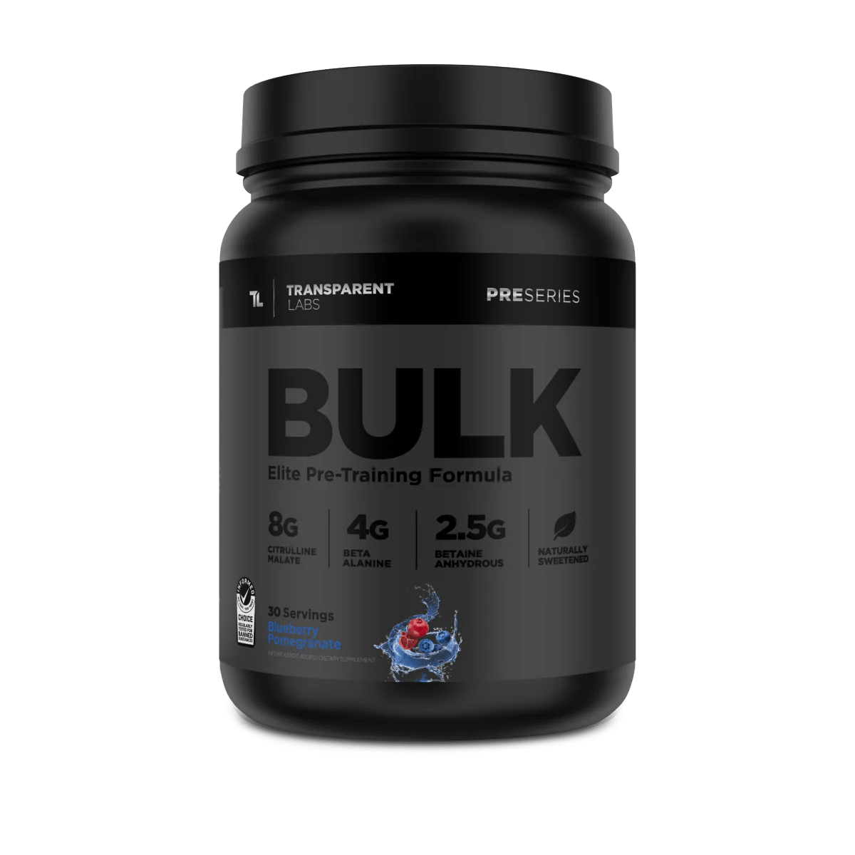 Bulk Black Elite Pre Workout - 30 Servings - Mann Nutrition