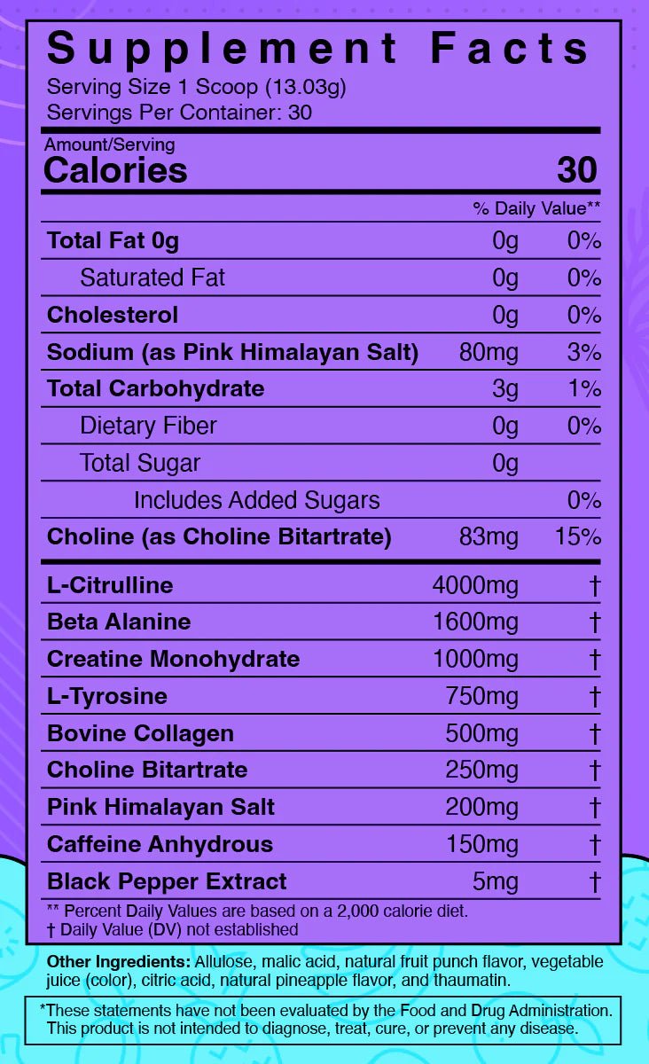 Bull Fit Cowabunga Daily Pick Me Up Pre - Workout - Mann Nutrition