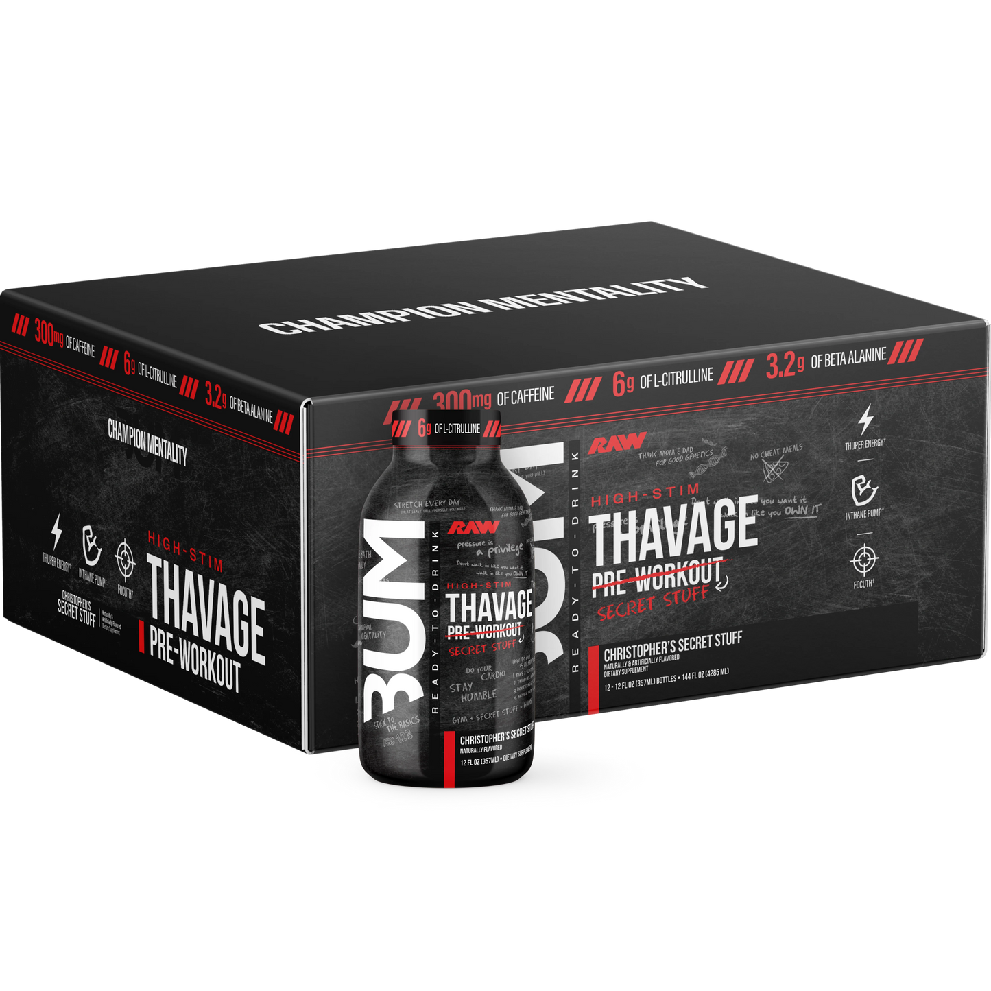 Bum Thavage RTD Pre Workout - Mann Nutrition