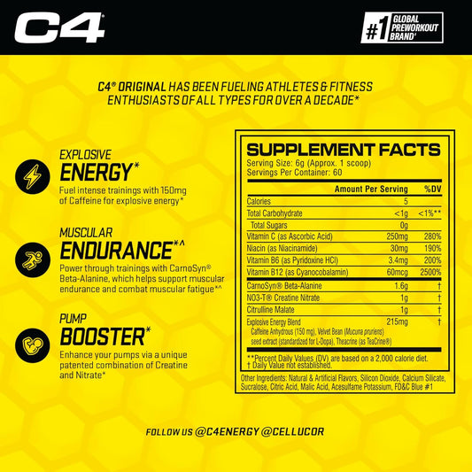 C4 Original Pre workout Powder - Mann Nutrition