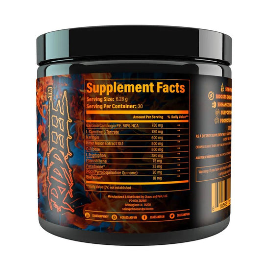 Cannibal Carnage - Non - Stim Fat Burner - Mann Nutrition