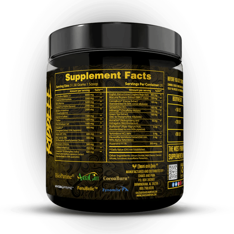 Cannibal Ferox AMPeD Pre - Workout - Mann Nutrition