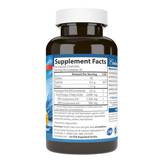 Carlson Maximum Omega 2000mg - Mann Nutrition