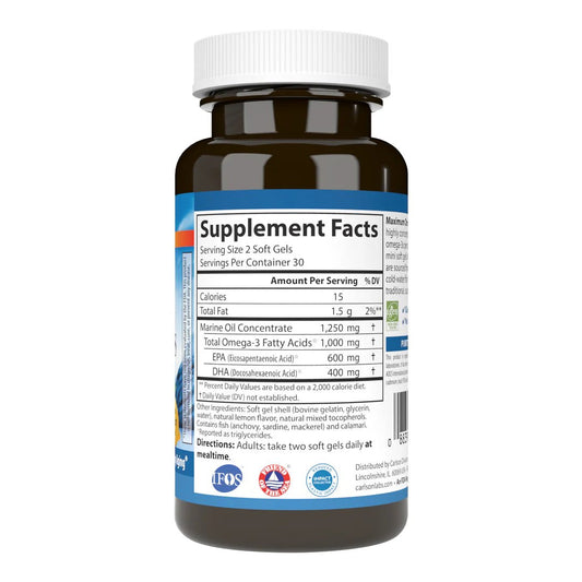 Carlson Maximum Omega minis - Mann Nutrition