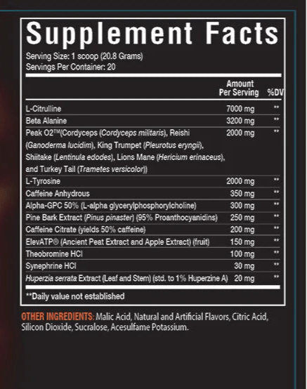 CASTLE BRAVO - Mega Yield Pre Workout - Mann Nutrition