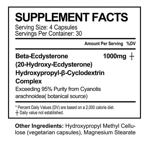 Complexed Ecdysterone 95% (1000mg) - Mann Nutrition
