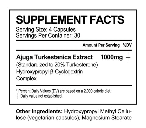 Complexed Turkesterone 20% (1000mg) - Mann Nutrition