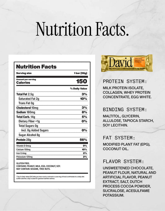 David Protein Bars - Mann Nutrition
