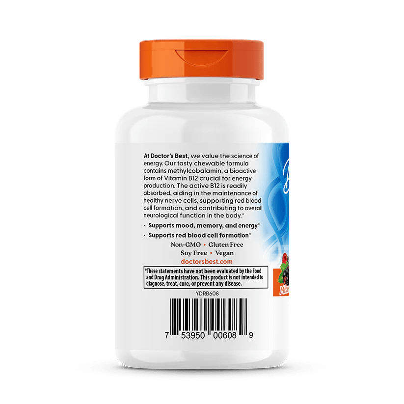 Doctor's Best Chewable Fully Active B12 5,000 mcg - Mann Nutrition