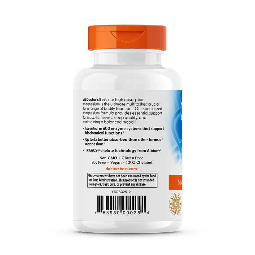 Doctor's Best High Absorption Magnesium, 200 mg Per Serving - Mann Nutrition