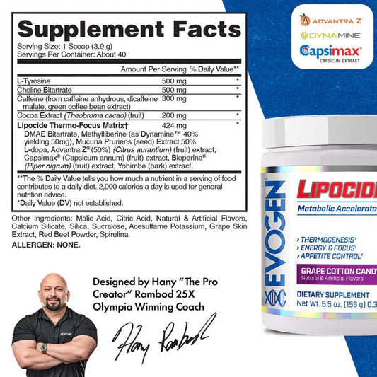 Evogen Lipocide IR Thermogenic Powder - Mann Nutrition