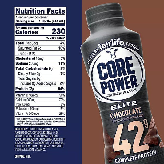 Fairlife Core Power Protein Shake 42G - 14 fl oz - Mann Nutrition