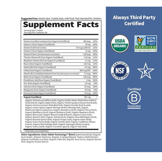 Garden of Life Organics Mens Once Daily - Mann Nutrition