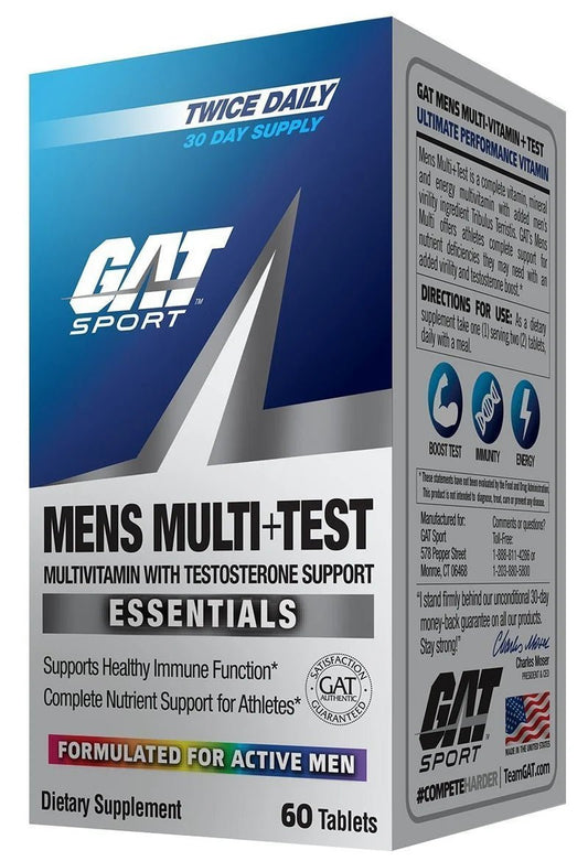Gat Mens Multi + Test - 60 Tabs - Mann Nutrition
