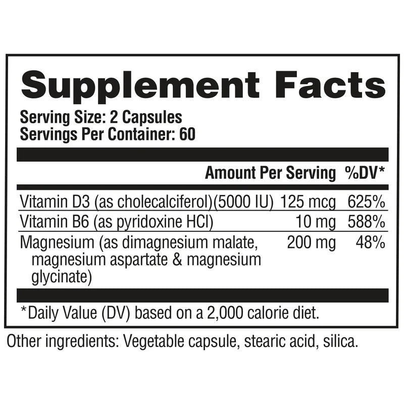 GAT Sport Nitraflex Pro Magnesium | High Absorption Magnesium Complex with Vitamin D3 & B6 | 120 Veggie Capsules - Mann Nutrition