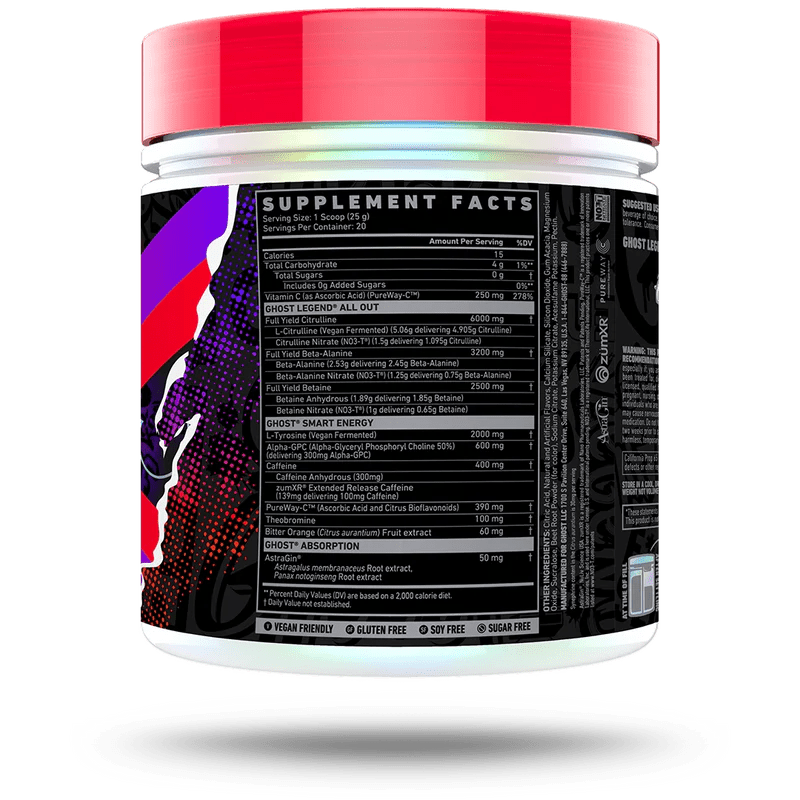 GHOST Legend All Out V2 Pre-Workout | 20 Servings - Mann Nutrition