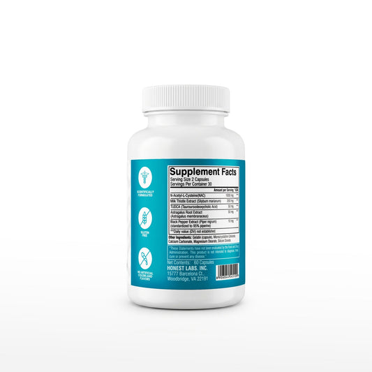 Honest Labs Liver – Healthy Liver Support | 60 Capsules - Mann Nutrition