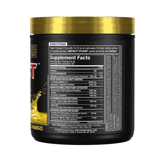 Impact Pump - Non Stim Preworkout - Mann Nutrition
