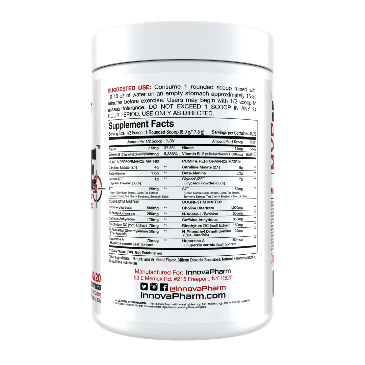 InnovaPharm MVPre 40/20 Servings - Mann Nutrition
