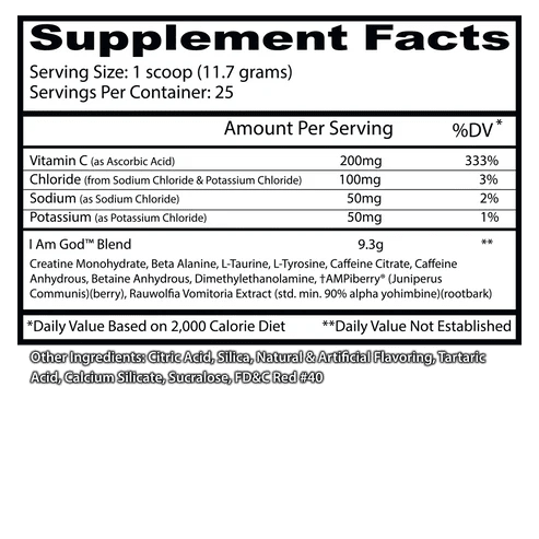 Insane Labz I am God Pre Workout - Mann Nutrition