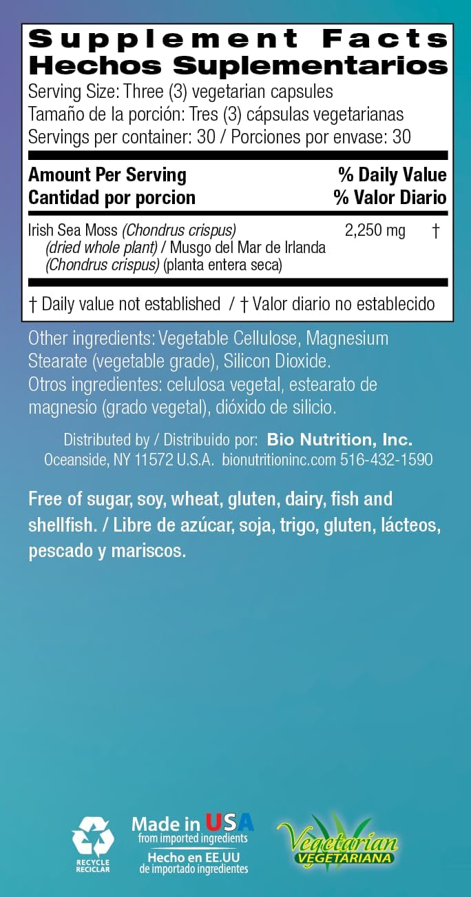 Irish Sea Moss 90 Caps - Mann Nutrition