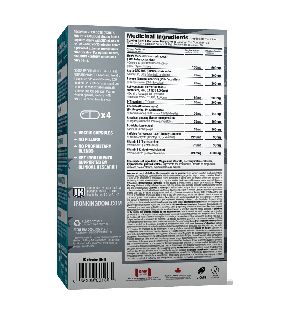 Iron Kingdom Ebrain Premium Nootropic - Mann Nutrition