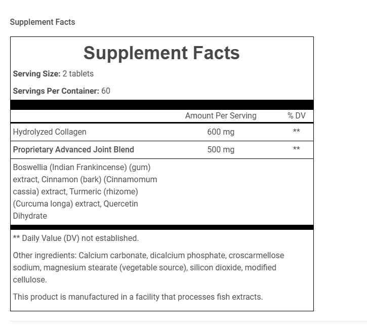 Joint Collagen+ 120 tabs - Mann Nutrition