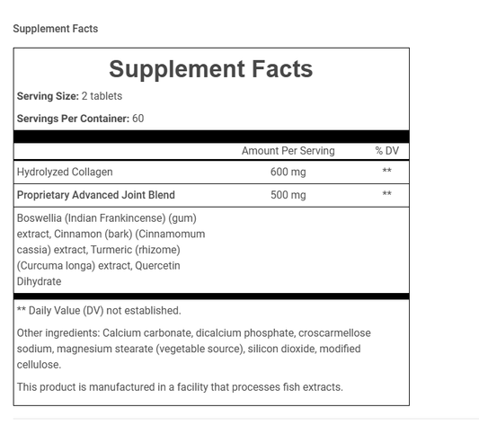 Joint Collagen+ 120 tabs - Mann Nutrition