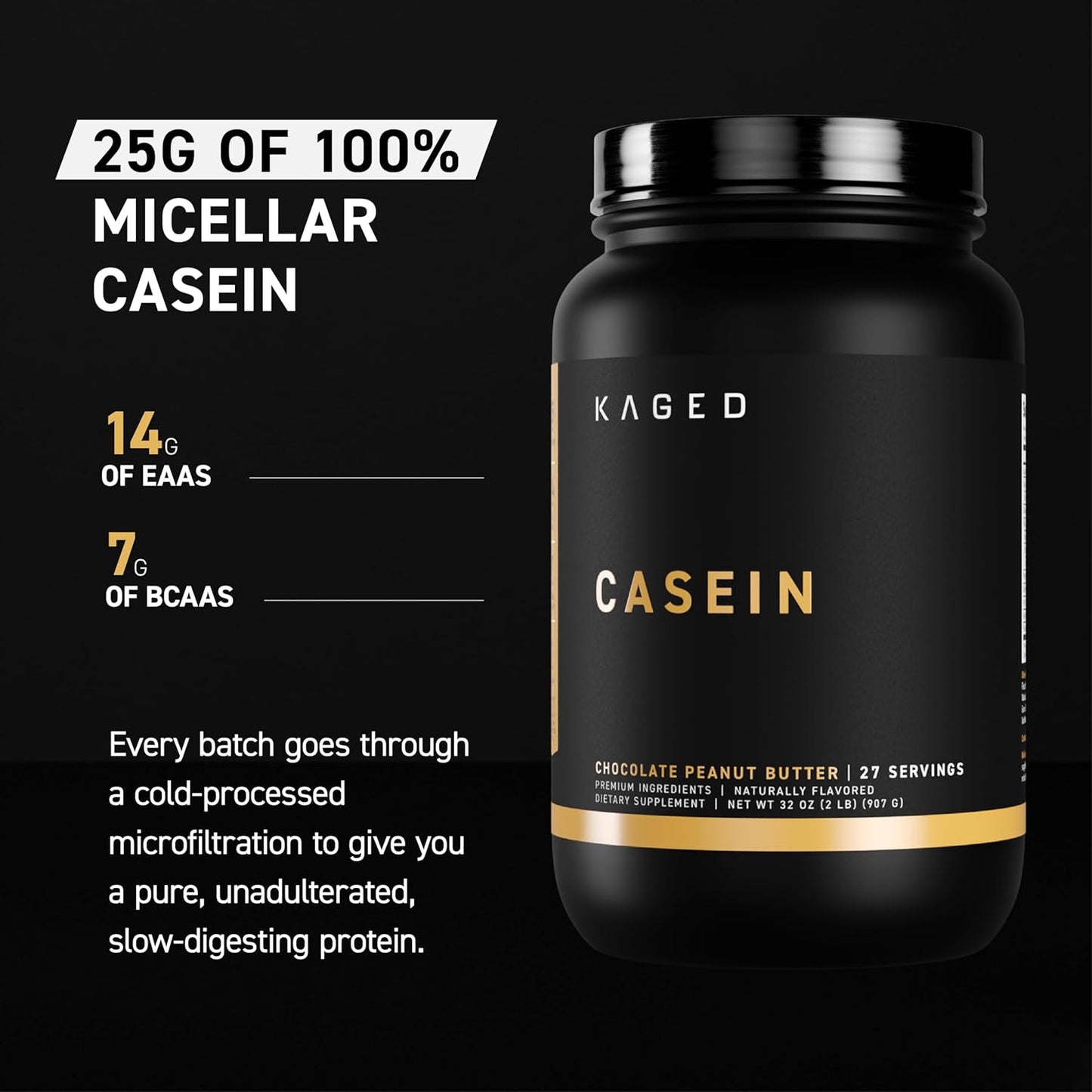 Kaged Casein Protein 2 Lbs - Mann Nutrition