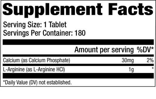 L - Arginine - 180 Tablets - Mann Nutrition