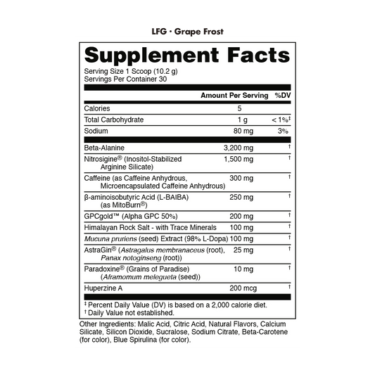 LFG Burn Thermogenic Pre - Workout - Mann Nutrition