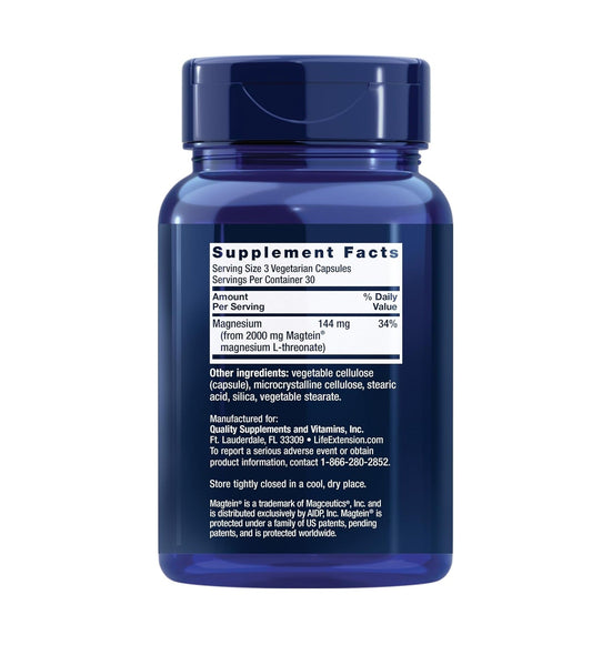 Life Extension Neuro - Mag Magnesium L - Threonate - Mann Nutrition