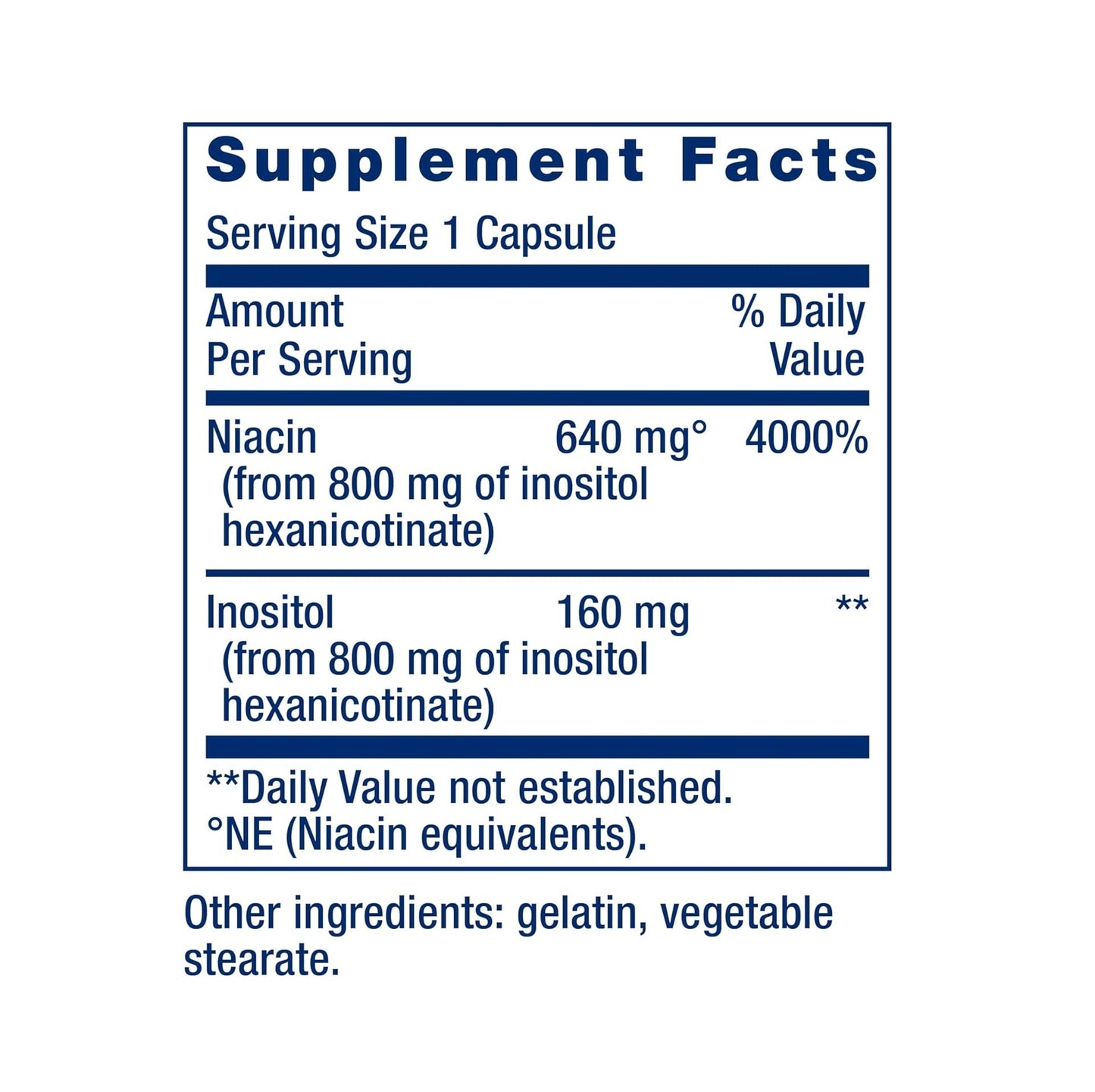 Life Extension No Flush Niacin 640mg - Mann Nutrition
