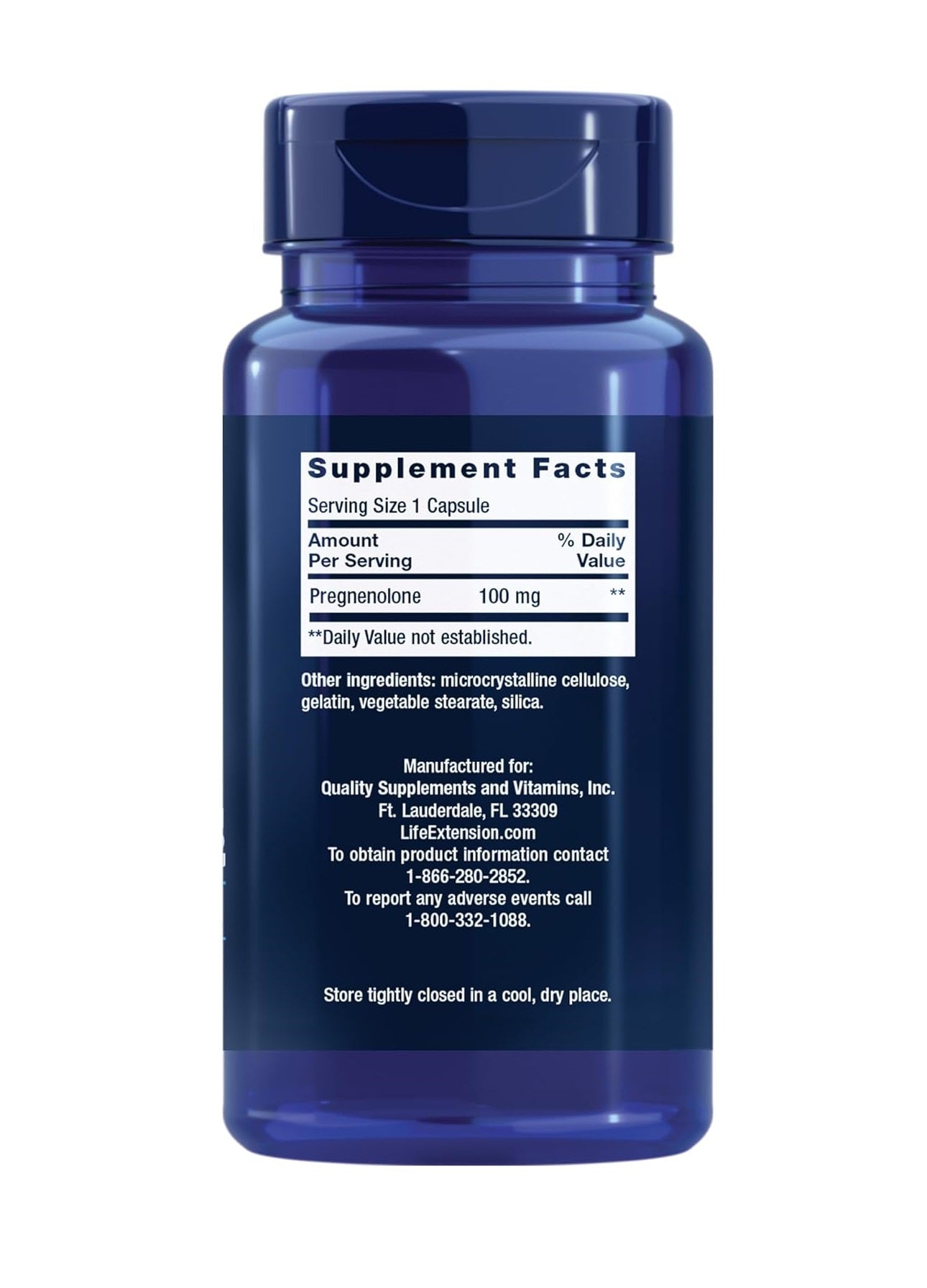 Life Extension Pregnenolone 100 mg - Mann Nutrition