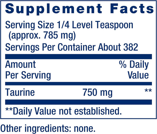 Life Extension Taurine Powder - Mann Nutrition