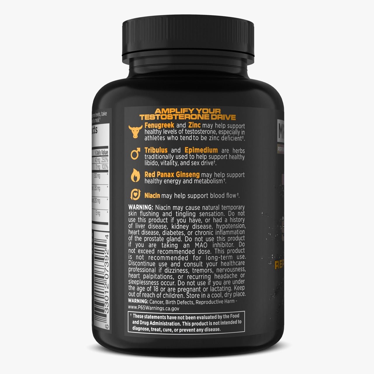 MRI Performance TRT Support Testosterone Replacement Therapy (90 Count) MRI018- Mann Nutrition